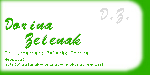 dorina zelenak business card