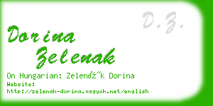 dorina zelenak business card